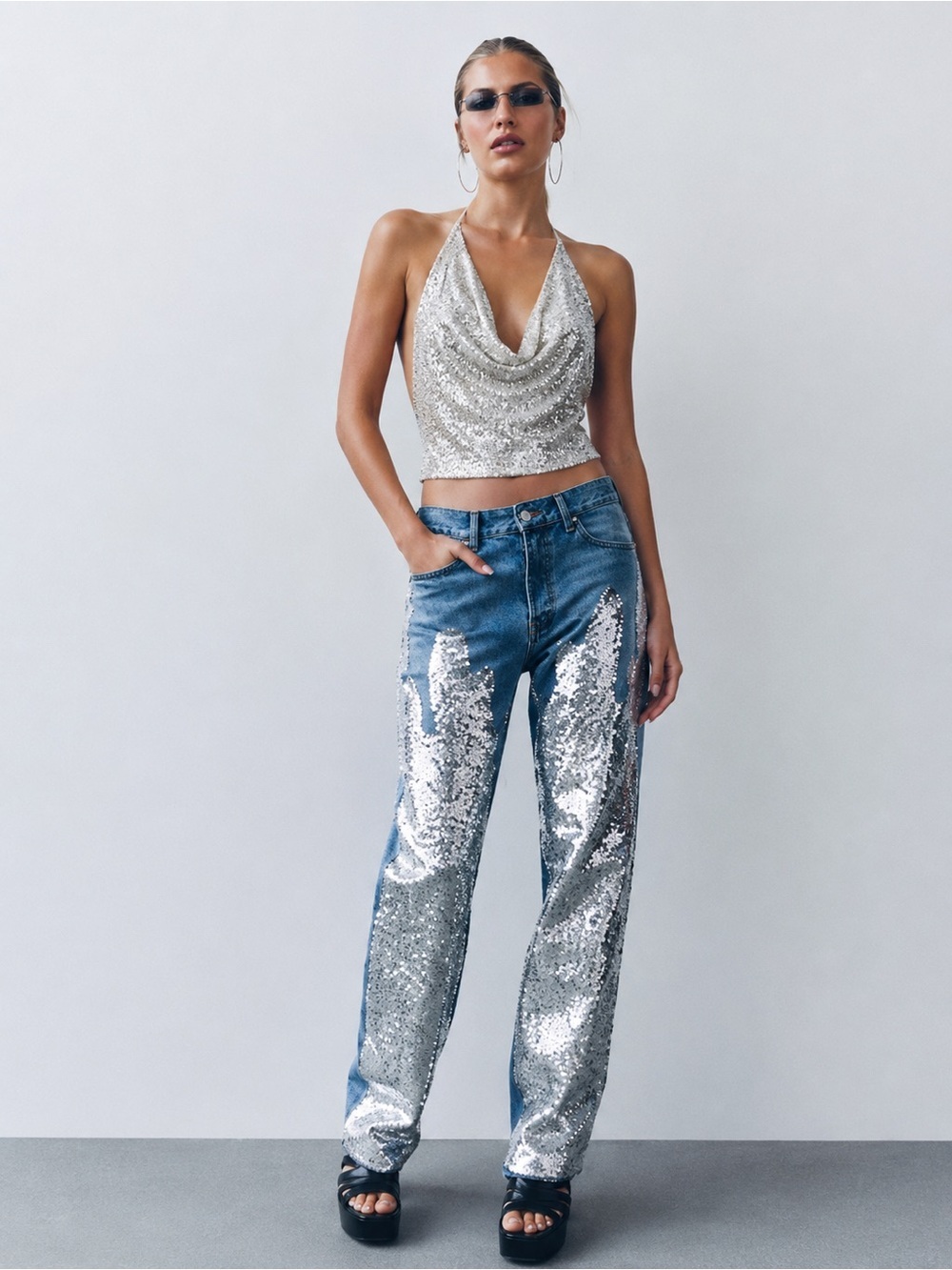 VIRAL NEW Zara sequin jeans 
EUR 34 USA 2 
🚨no discount this original price 159$